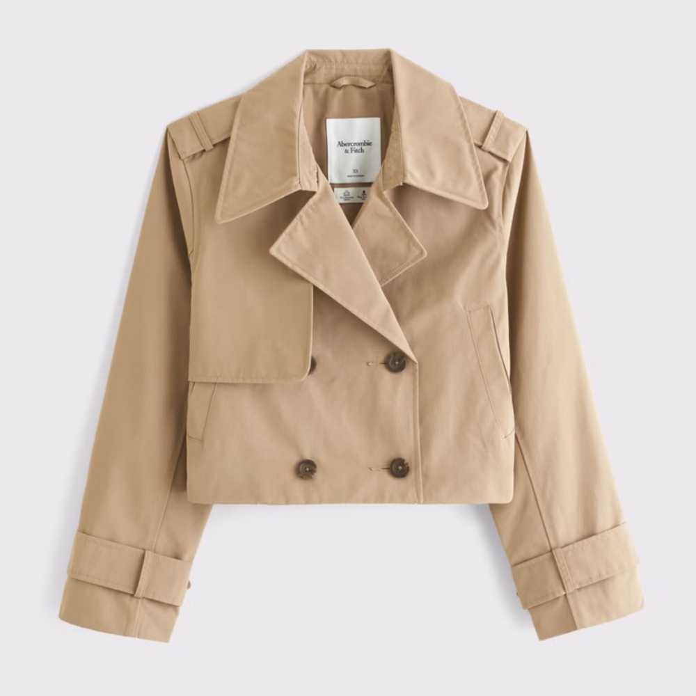 Abercrombie & Fitch Women's Relaxed Short Trench Coat
